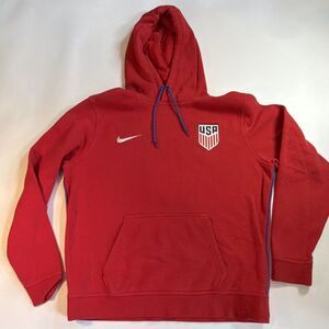 Nike adult USA National Team Soccer Sweatshirt Hoodie Red Fan Apparel